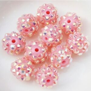 Rhinestone bubblegum beads